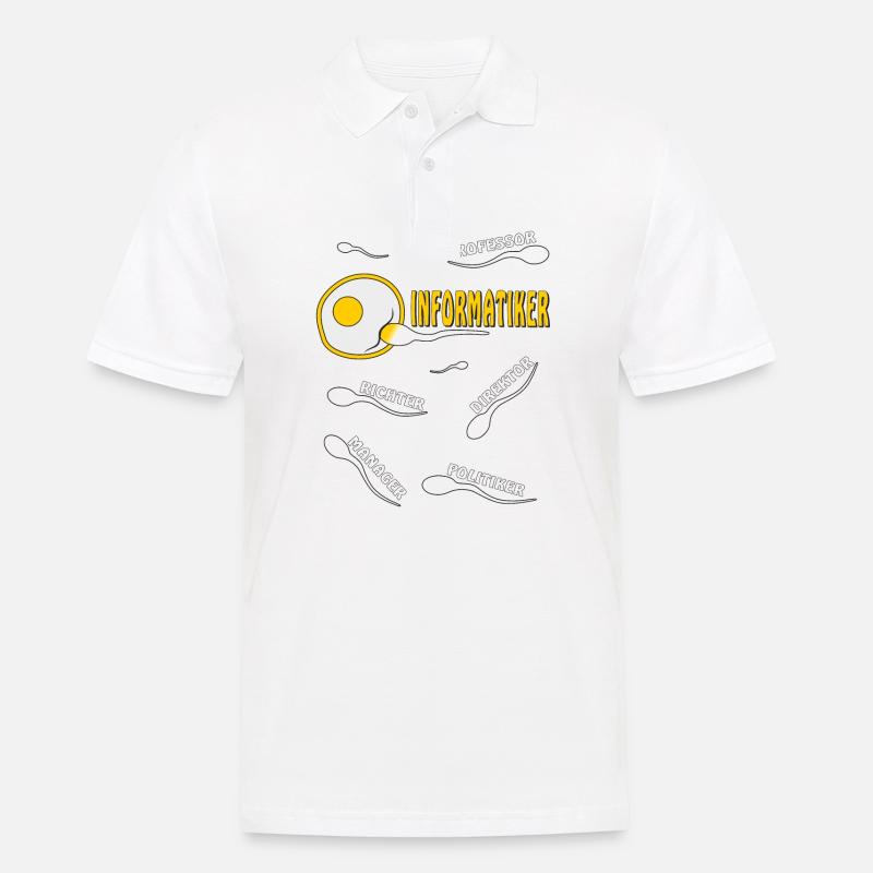 INFORMATIKER - Männer Poloshirt - Weiß