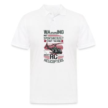 Warnung, Kann Spontan Anfangen, Über Rc Zu Reden. - Männer Poloshirt - Weiß - Vorne - Kai (181cm)