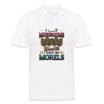 Je chasse les champignons parce que je n’ai pas de morilles - Polo Homme - blanc - Devant - Kai (181cm)