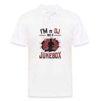 Ich Bin Ein Dj, Kein Jukebox-discjockey - Männer Poloshirt - Weiß - Vorne - Kai (181cm)