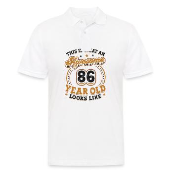 This is what a great 86-year-old looks like. - Men's Polo Shirt - white - Front - Kai (181cm)
