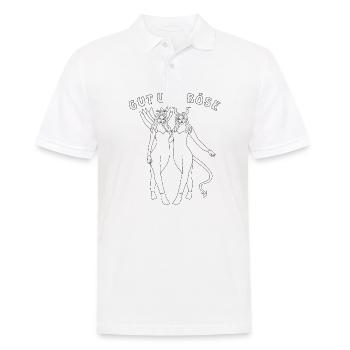 ENGEL TEUFEL GUT UND BÖSE - Männer Poloshirt - Weiß - Vorne - Kai (181cm)