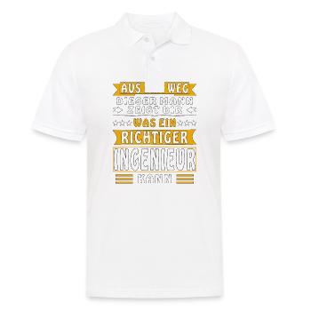 WAS EIN RICHTIGER INGENIEUR KANN - Männer Poloshirt - Weiß - Vorne - Kai (181cm)