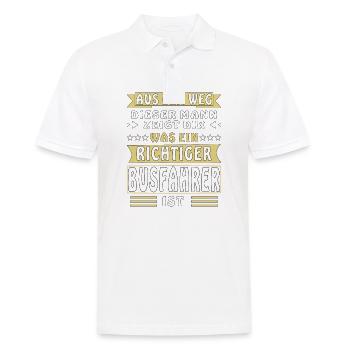 WAS EIN RICHTIGER BUSFAHRER IST - Männer Poloshirt - Weiß - Vorne - Kai (181cm)