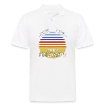 VERTRAUT MIR ICH BIN STAPLERFAHRER - Männer Poloshirt - Weiß - Vorne - Kai (181cm)