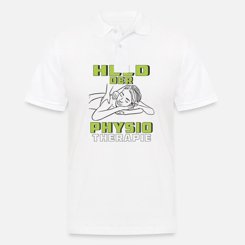 HELD DER PHYSIOTHERAPIE - Männer Poloshirt - Weiß
