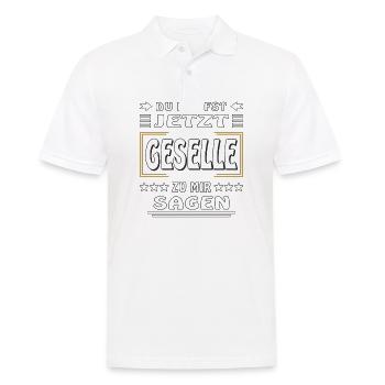 DU DARFST JETZT GESELLE ZU MIR SAGEN - Männer Poloshirt - Weiß - Vorne - Kai (181cm)