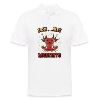 Don't Hate Meditate Kundalini Yoga - Men's Polo Shirt - white - Front - Kai (181cm)