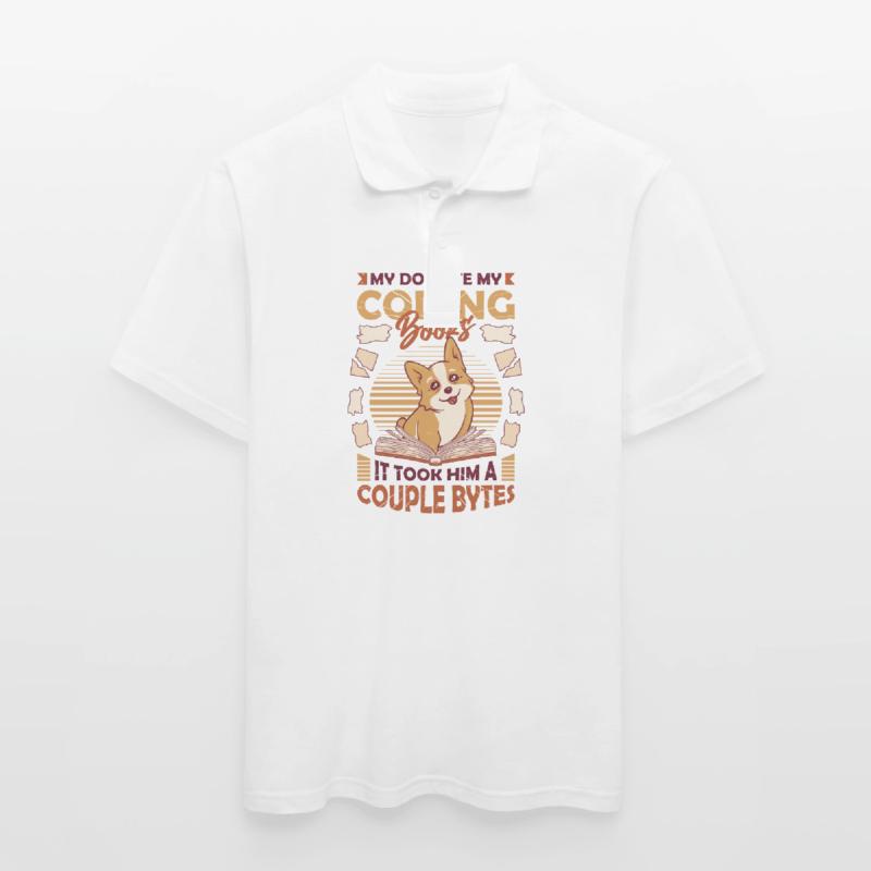 Dog Bytes Code Computer Joke Programming Men's Polo Shirt