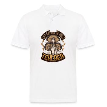 Laissez la nature être votre professeur, champignon - Polo Homme - blanc - Devant - Kai (181cm)