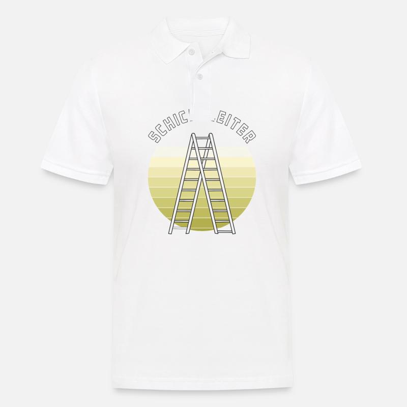 SCHICHTLEITER - Männer Poloshirt - Weiß