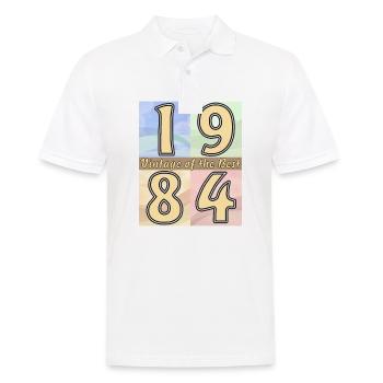 BIRTHDAY YEAR 1984 - Men's Polo Shirt - white - Front - Kai (181cm)