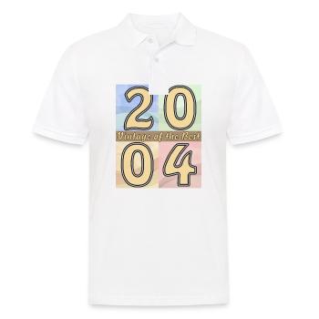 BIRTHDAY YEAR 2004 - Men's Polo Shirt - white - Front - Kai (181cm)