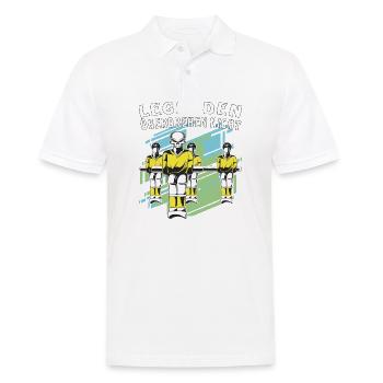 TISCHFUSSBALL LEGENDEN ÜBERDREHEN NICHT - Männer Poloshirt - Weiß - Vorne - Kai (181cm)