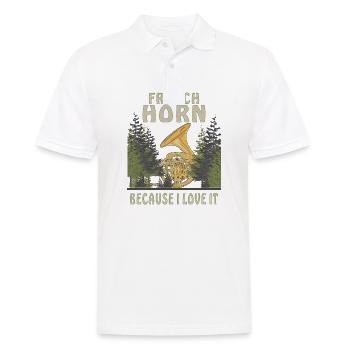 LE COR FRANÇAIS PARCE QUE J’ADORE ÇA - Polo Homme - blanc - Devant - Kai (181cm)