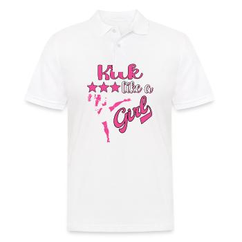 Karate Taekwondo Mädchen Frauen Karate Kick - Männer Poloshirt - Weiß - Vorne - Kai (181cm)