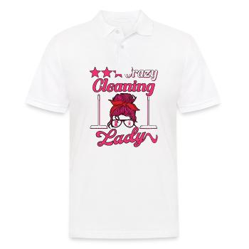 Femme de ménage Nettoyeuse - Polo Homme - blanc - Devant - Kai (181cm)