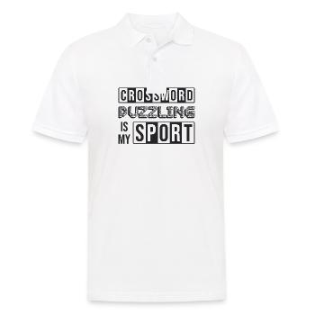 Les mots croisés sont mon sport - Polo Homme - blanc - Devant - Kai (181cm)