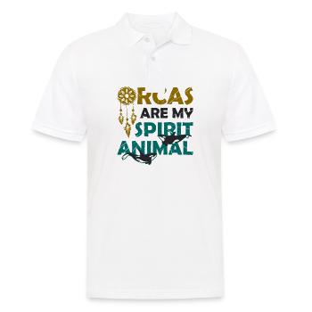 Der Orca Ist Mein Seelentier, Wal, Orca. - Männer Poloshirt - Weiß - Vorne - Kai (181cm)