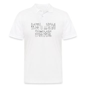 Beste Katzen Dame. Muttertag Geburtstag Katzen - Männer Poloshirt - Weiß - Vorne - Kai (181cm)