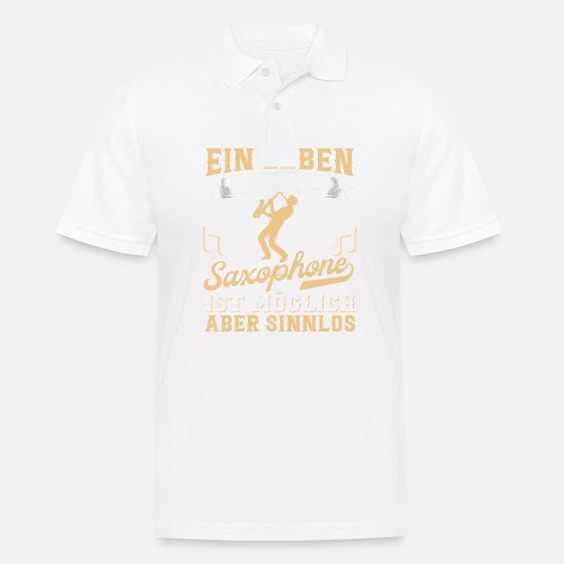 Saxophon. - Männer Poloshirt - Weiß