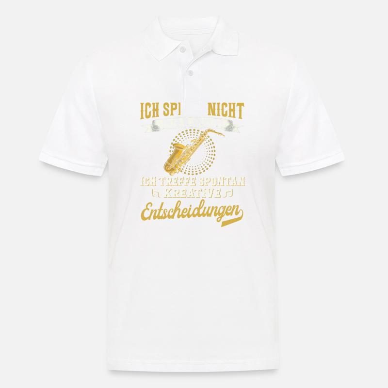 Saxophon. - Männer Poloshirt - Weiß