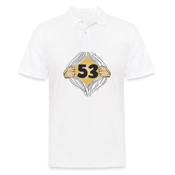 53 PUT ON SHIRT - Men's Polo Shirt - white - Front - Kai (181cm)