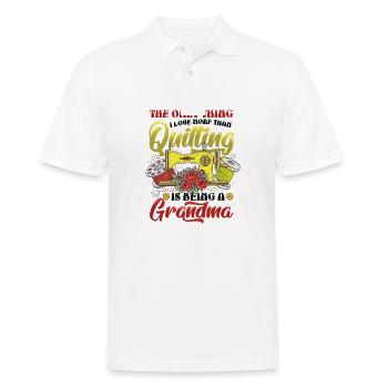 Nähen Quilter Oma Quilten - Männer Poloshirt - Weiß - Vorne - Kai (181cm)