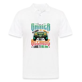 Gamers Have Many Lives Video Games Boys Play - Men's Polo Shirt - white - Front - Kai (181cm)
