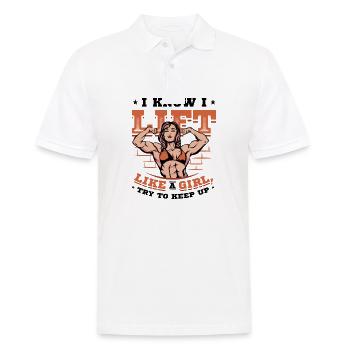 I know I'm lifting like a girl - Men's Polo Shirt - white - Front - Kai (181cm)