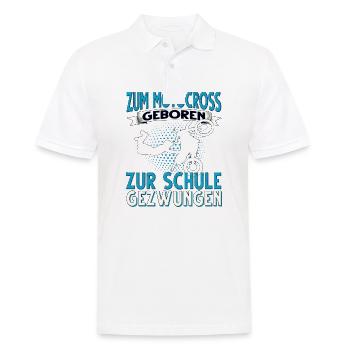 Motocross Motorrad Dirt Bike Dirtbike Biker - Männer Poloshirt - Weiß - Vorne - Kai (181cm)