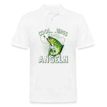 Coole Jungs Gehen Angeln Fischen Angler - Männer Poloshirt - Weiß - Vorne - Kai (181cm)