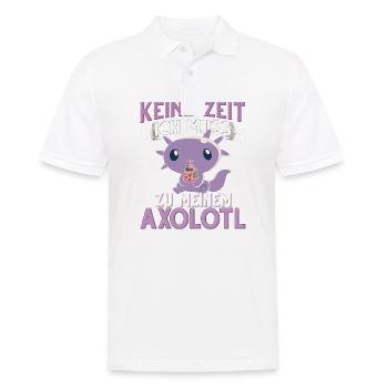 Axolotl - Männer Poloshirt - Weiß - Vorne - Kai (181cm)