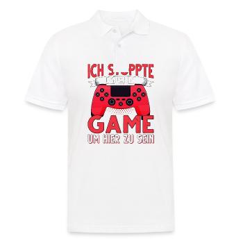 Ich Stoppte mein Game um hier zu sein Zocker - Männer Poloshirt - Weiß - Vorne - Kai (181cm)