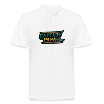 Kapitän Papa Bootfahren - Männer Poloshirt - Weiß - Vorne - Kai (181cm)