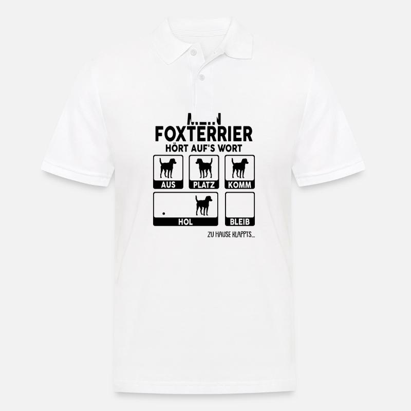 Foxterrier - Männer Poloshirt - Weiß