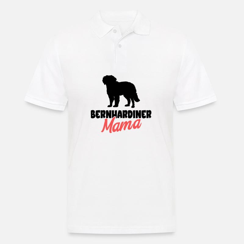 Bernhardiner - Männer Poloshirt - Weiß