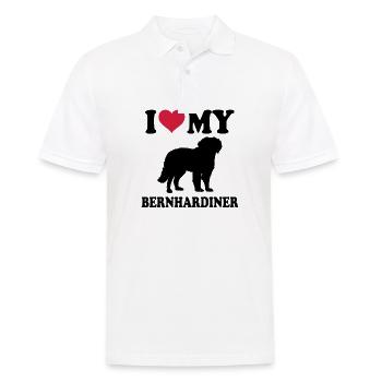 Saint Bernard - Men's Polo Shirt - white - Front - Kai (181cm)