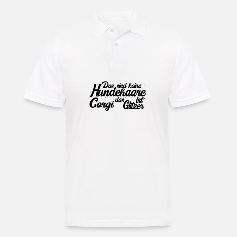 Corgi - Männer Poloshirt - Weiß