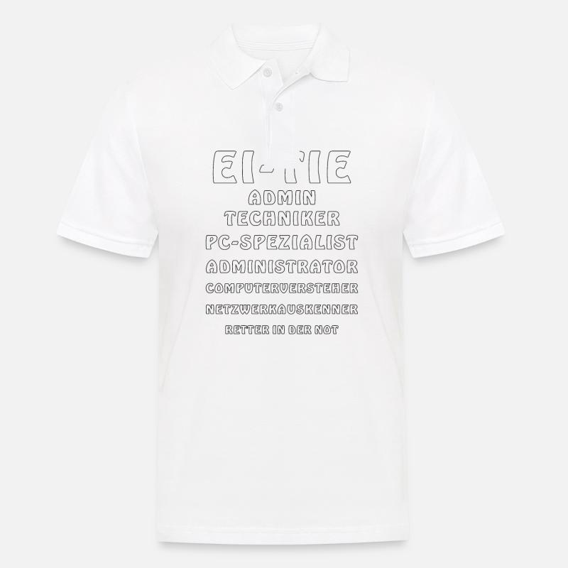 EI-TIE - Männer Poloshirt - Weiß