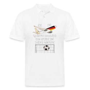 FUSSBALL HEIMFLUG - Männer Poloshirt - Weiß - Vorne - Kai (181cm)