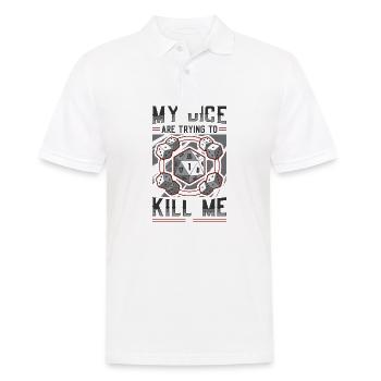 Mes dés essaient de me tuer - Polo Homme - blanc - Devant - Kai (181cm)