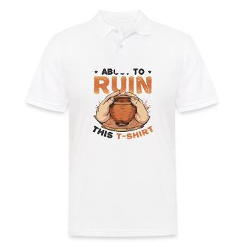 Pottery clay on ruining - Men's Polo Shirt - white - Front - Kai (181cm)