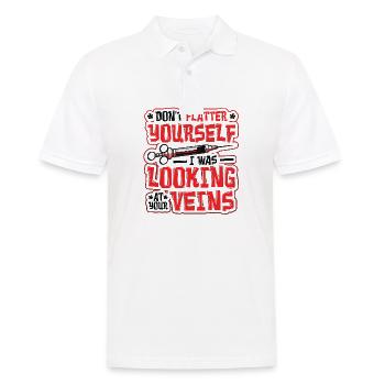 Ne pas flatter - Polo Homme - blanc - Devant - Kai (181cm)