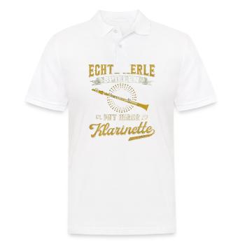 Klarinette Blasmusik Musikverein Orchester Jazz - Männer Poloshirt - Weiß - Vorne - Kai (181cm)