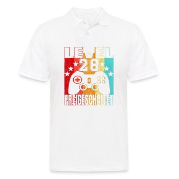 28 Jahre Geburtstagsshirt Zocker Gamer 28. - Männer Poloshirt - Weiß - Vorne - Kai (181cm)