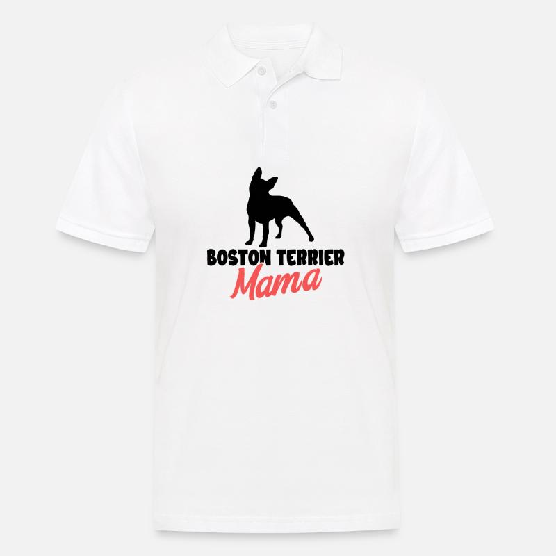 Boston Terrier - Männer Poloshirt - Weiß