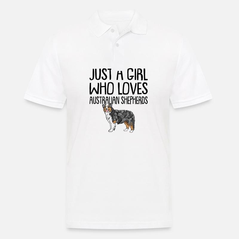Australian Shepherd - Männer Poloshirt - Weiß
