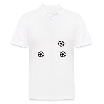 Fussballer Fussball Papa Vater Vatertag - Männer Poloshirt - Weiß - Vorne - Kai (181cm)
