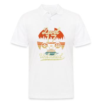 Level 17 Unlocked Männer Gamer 17 Geburtstag Gamer - Männer Poloshirt - Weiß - Vorne - Kai (181cm)